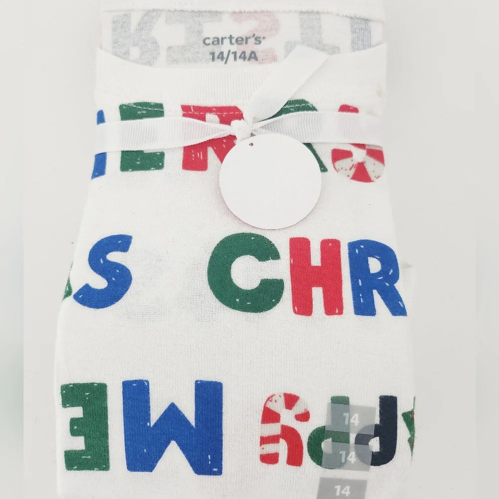 14 New Carter's Merry Christmas Cotton Pajamas. Gender Neutral.